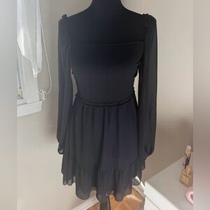 ARITZIA Wilfred Long Sleeve Black Dress